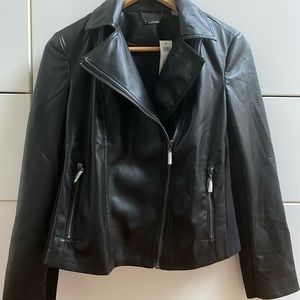 Brand new faux-leather motor jacket